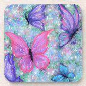 Dessous-de-verre Papillons colorés Volant - Joie - (Devant)
