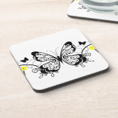 Dessous-de-verre Papillons en dentelle noire 10 (Côté gauche)