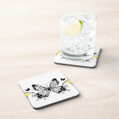 Dessous-de-verre Papillons en dentelle noire 10 (Côté Droit)