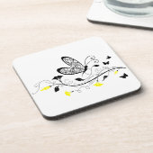 Dessous-de-verre Papillons en dentelle noire 3 (Côté gauche)