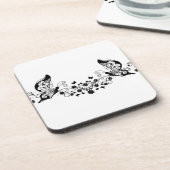 Dessous-de-verre Papillons en dentelle noire 8 (Côté gauche)