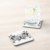 Dessous-de-verre Papillons en dentelle noire 9 (Côté Droit)