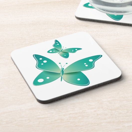 Dessous-de-verre Papillons verts (Côté gauche)