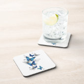 Dessous-de-verre Papillons volants bleus Morpho (Côté Droit)