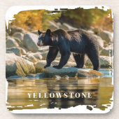 Dessous-de-verre Pâque de boisson de l'ours jaune (Devant)