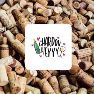 Dessous-de-verre Pâques de boisson de Chardonnay amusant de Preppy