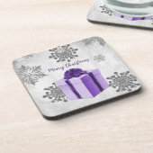 Dessous-de-verre Pâques de boisson de Noël pourpre (Côté gauche)