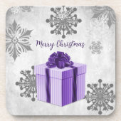 Dessous-de-verre Pâques de boisson de Noël pourpre (Devant)