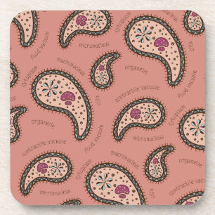 Dessous-de-verre Paramecia Paisley Personnalisable Biologie Mauve