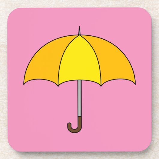 Dessous-de-verre Parapluie jaune (Devant)
