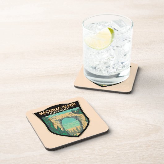 Dessous-de-verre Parc d'état de Mackinac Island Michigan Arch Rock (Côté Droit)