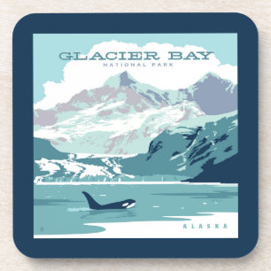 Dessous-de-verre Parc national de Glacier Bay Orca