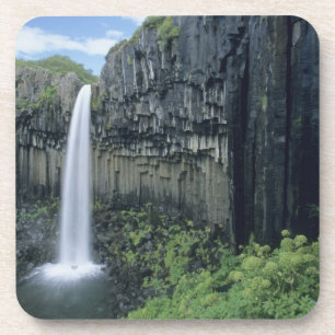 Dessous-de-verre Parc national de Skaftafell, cascade de Svartifoss