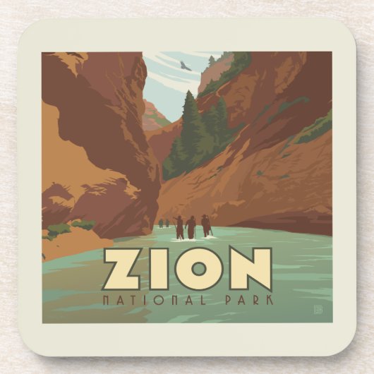 Dessous-de-verre Parc national de Zion | Les Étroits (Devant)