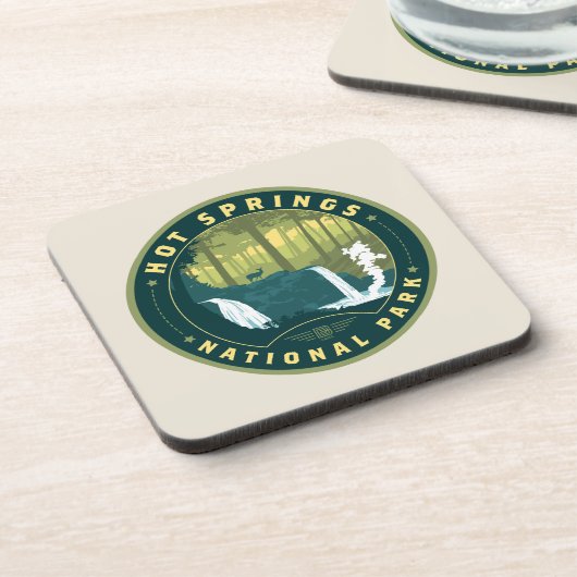 Dessous-de-verre Parc national des sources chaudes (Côté gauche)