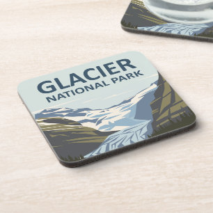Dessous-de-verre Parc national Glacier Art de voyage
