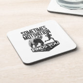 Dessous-de-verre Parfois, Motivation Trouve Vous Drôle Courir Motiv (Côté gauche)