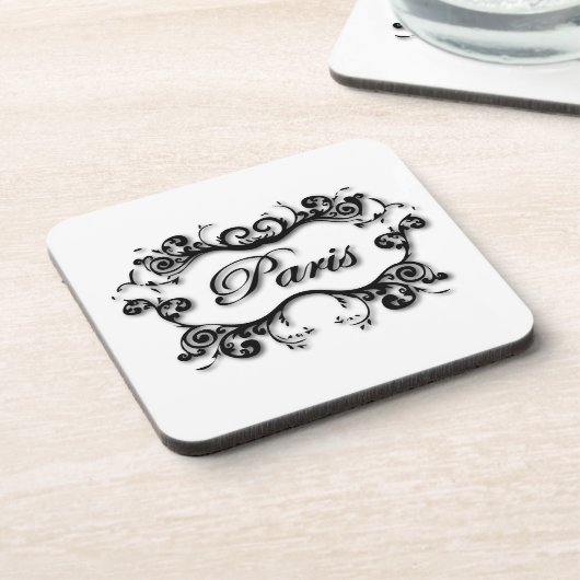 Dessous-de-verre Paris avec ses manuscrits (Côté gauche)