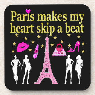 DESSOUS-DE-VERRE PARIS FAIT DE MON COEUR UN BALAI