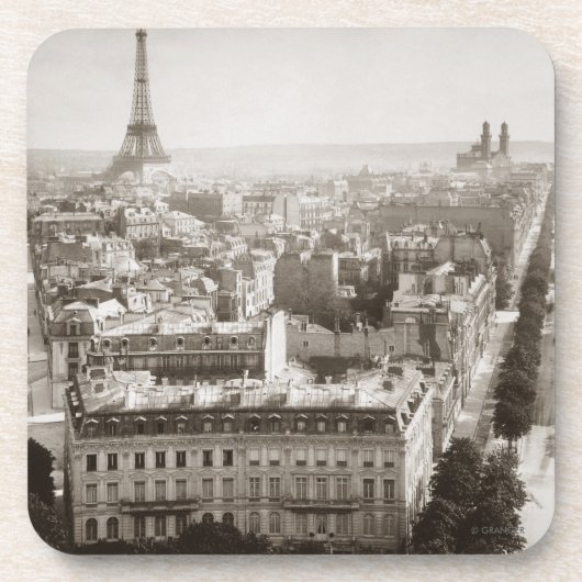 Dessous-de-verre Paris : Vue aérienne, 1900 (Devant)