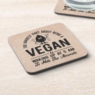 Dessous-de-verre Partie la plus dure Vegan, Lait les amandes, Vegan