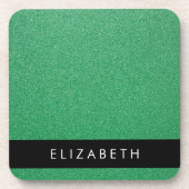 Dessous-de-verre Parties scintillant verte, Arrière - plan Parties (Devant)