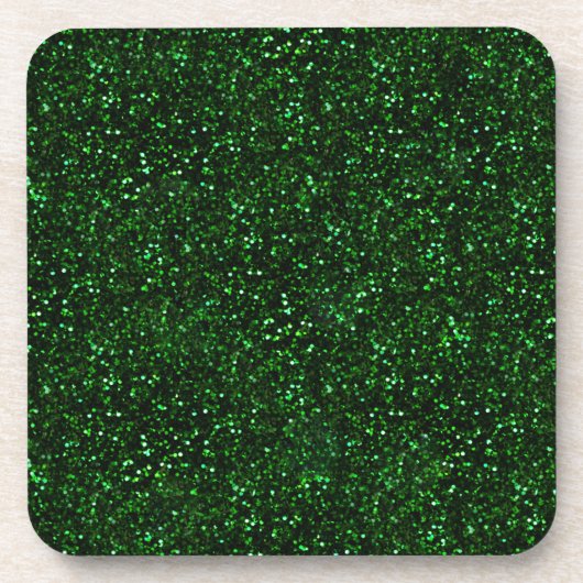 Dessous-de-verre Parties scintillant verte foncée Emerald Spring (Devant)