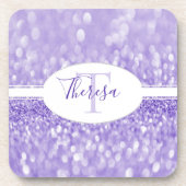 Dessous-de-verre Parties scintillant violet Personnaliser le Dessou (Devant)