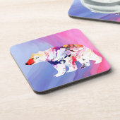 Dessous-de-verre Pastel Arctic Explorer en aquarelle (Côté gauche)