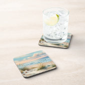 Dessous-de-verre Pastel Coastal Dunes Watercolor (Côté Droit)