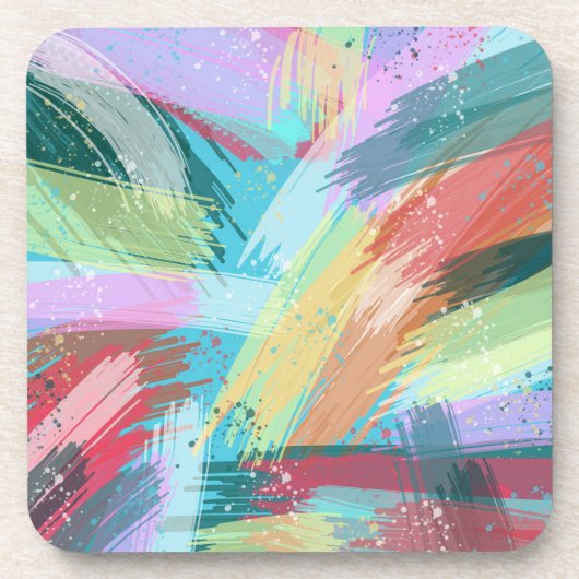 Dessous-de-verre Pastel d'Art Abstrait (Devant)