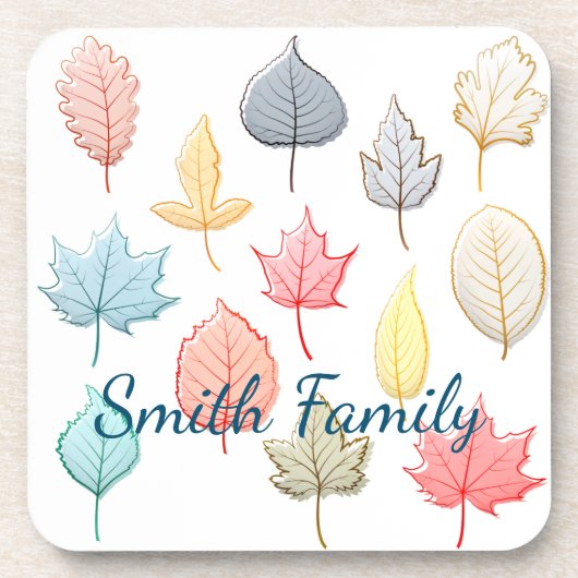 Dessous-de-verre Pastel Feuilles (Devant)