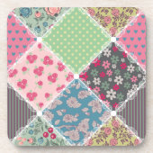 Dessous-de-verre Pastel Floral Quilt Carré (Devant)
