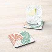 Dessous-de-verre Pastel Floral Vines et Feuilles sur Arrière - plan (Côté Droit)