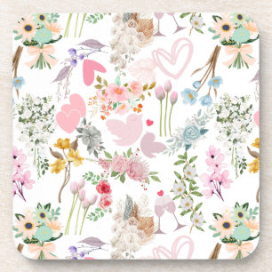 Dessous-de-verre Pastel Mariage ornements motif 02