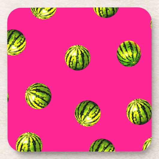 Dessous-de-verre pastèque rose motif (Devant)