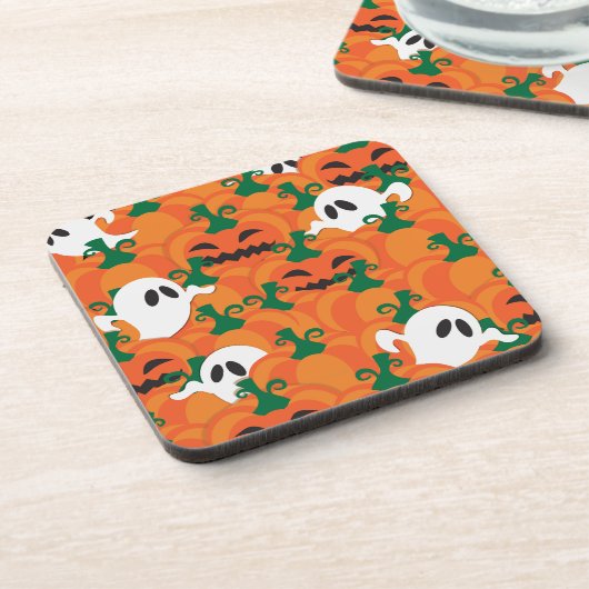 Dessous-de-verre Patch Citrouille Haunted Halloween Ghosts (Côté gauche)