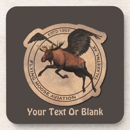 Dessous-de-verre Patch Flying Moose Aviation (Devant)