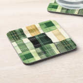 Dessous-de-verre Patchwork carreau émeraude (Côté gauche)