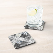 Dessous-de-verre Patchwork monochrom noir gris blanc patc (Côté Droit)