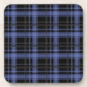 Dessous-de-verre Pâte rayée en tartan à damiers plaid transparent
