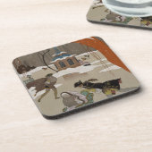 Dessous-de-verre Patinage de glace sur le lac congelé (Côté gauche)