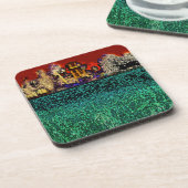 Dessous-de-verre Patrick Ranch, Chico, CA (En rouge et vert) (Côté gauche)