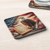 Dessous-de-verre Patriotisme américain de l'aigle chauve (Côté gauche)