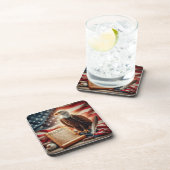 Dessous-de-verre Patriotisme américain de l'aigle chauve (Côté Droit)