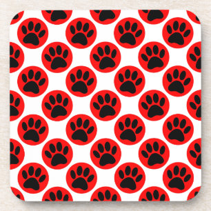 Dessous-de-verre Patrouilles De Chien Noir En Pois Rouge