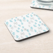 Dessous-de-verre Pattern Blue & Gray Leaves (Côté gauche)