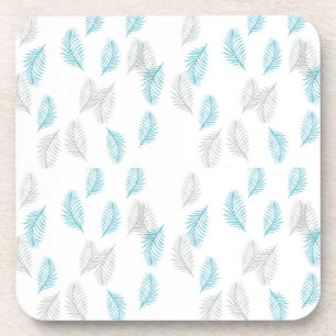 Dessous-de-verre Pattern Blue & Gray Leaves