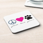 Dessous-de-verre Pattes d'amour de paix (Côté gauche)