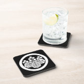 Dessous-de-verre Paulownia with 5&3 blooms in circle (Côté Droit)